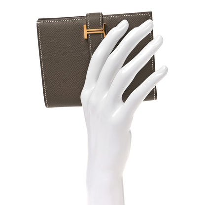 Hermes Epsom Bearn Compact Wallet Etoupe 2 of 9