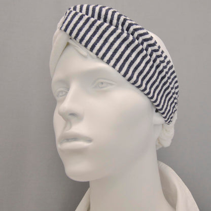 Chanel Terry Cotton Striped Headband and Hair Tie 5 of 7