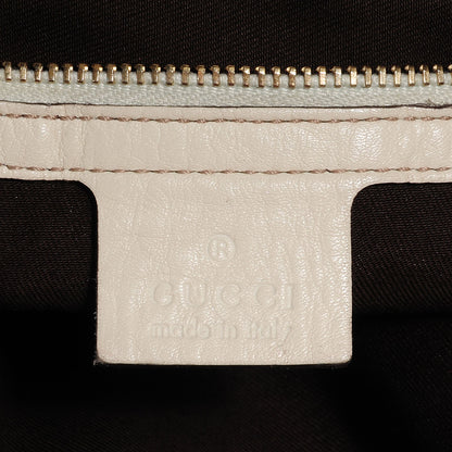 Gucci Monogram Medium Peggy Bamboo Top Handle Bag Off White 6 of 7