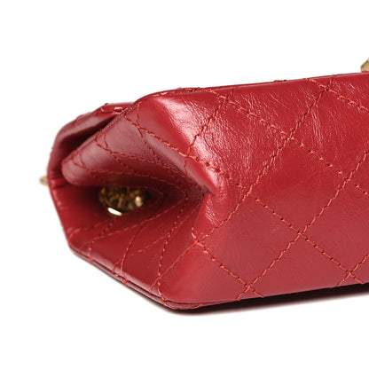 Chanel Aged Calfskin Quilted 2.55 Reissue Mini Flap Red 5 of 10