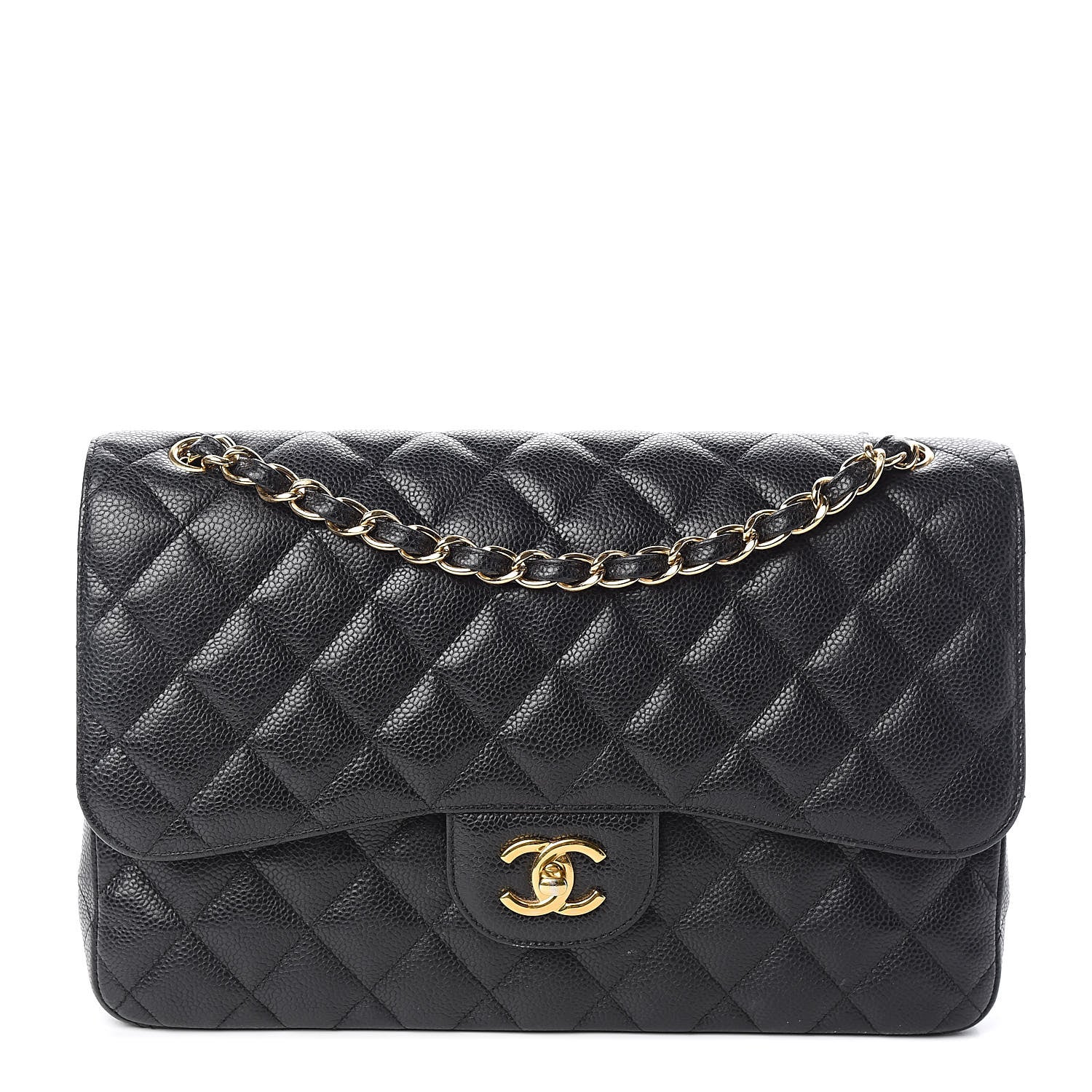 Chanel Caviar Quilted Jumbo Double Flap Black 1 of 16