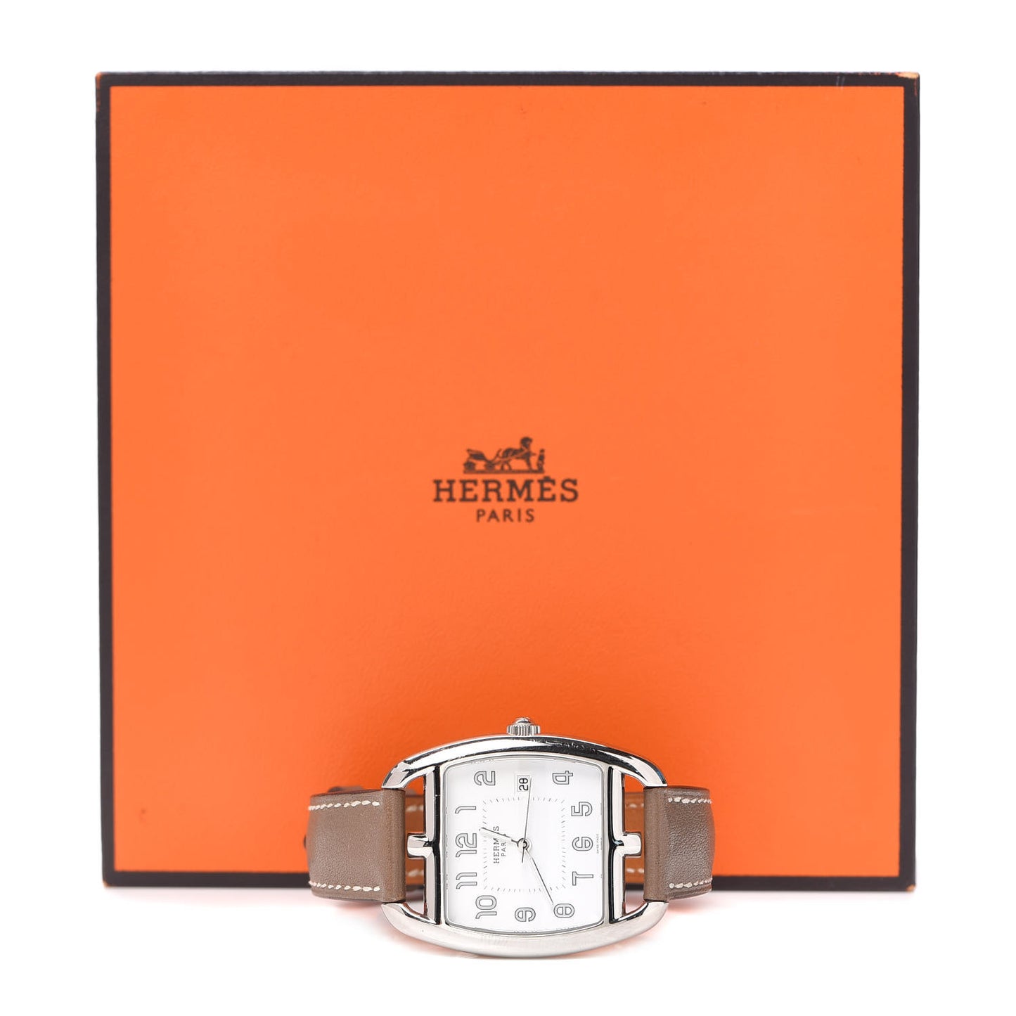 Stainless Steel Swift 33mm Cape Cod Tonneau Quartz Watch Etoupe