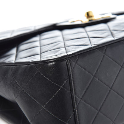 Chanel Lambskin Quilted XL Jumbo Single Flap Black 10 of 12