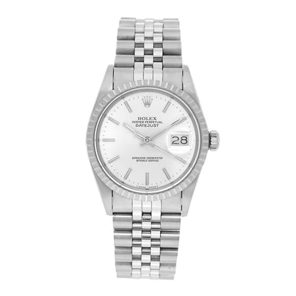 Rolex Stainless Steel 36mm Oyster Perpetual Datejust Watch Silver 16030 1 of 5