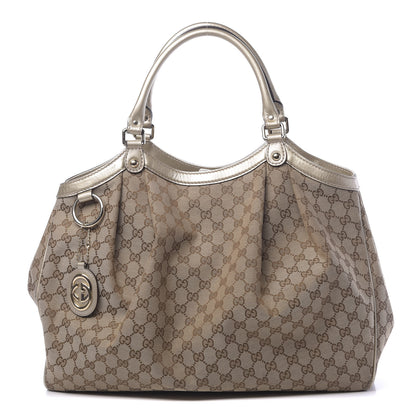 Gucci Monogram Large Sukey Tote Champagne 1 of 10