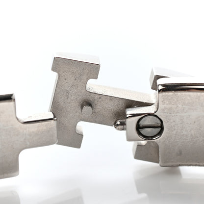 Hermes Narrow Enamel Clic Clac H Bracelet PM Beige Nacre 4 of 5