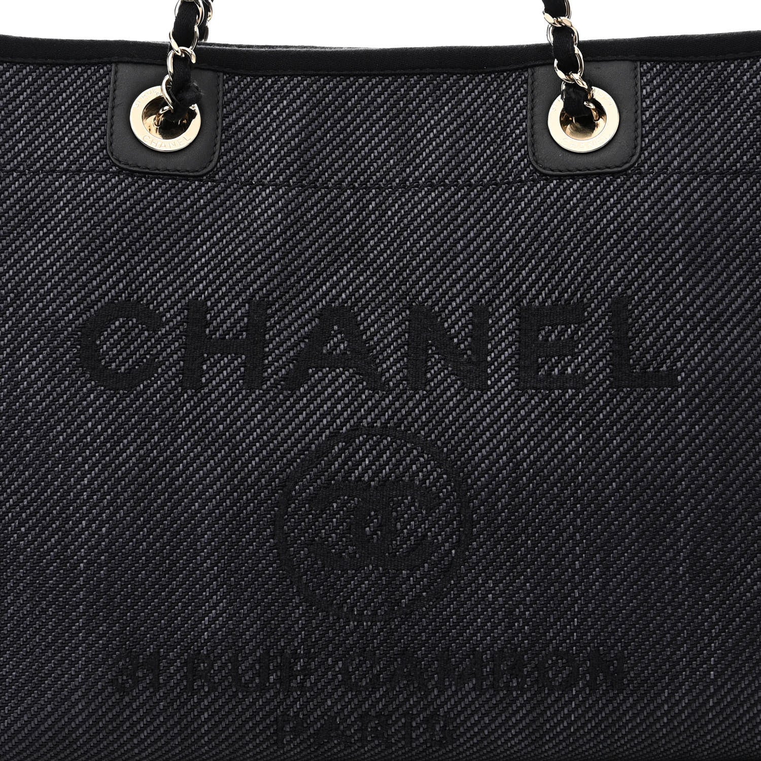Chanel Mixed Fibers Calfskin Small Deauville Tote Black 8 of 11