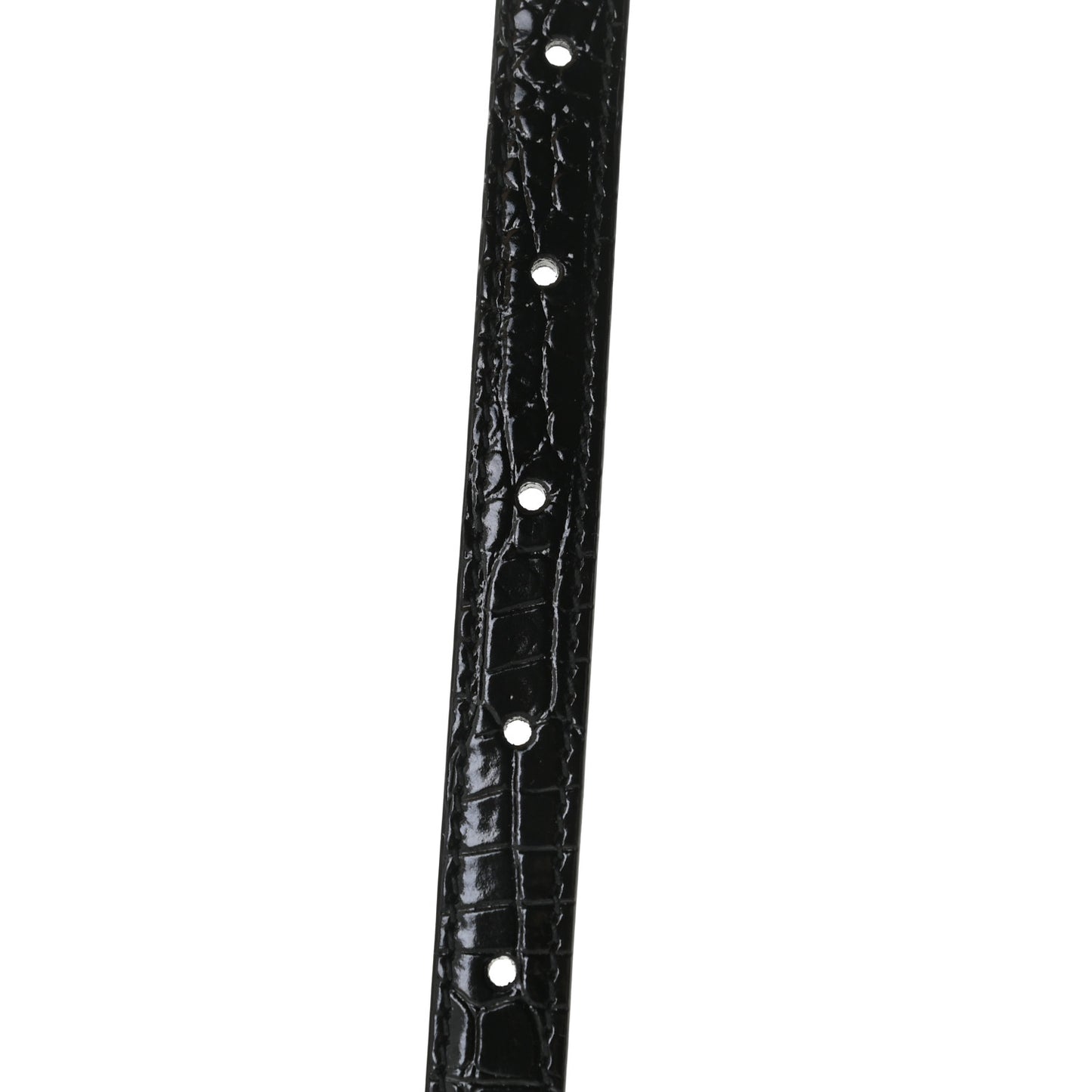 Calfskin Crocodile Embossed Monogram Kate Belt Bag Black