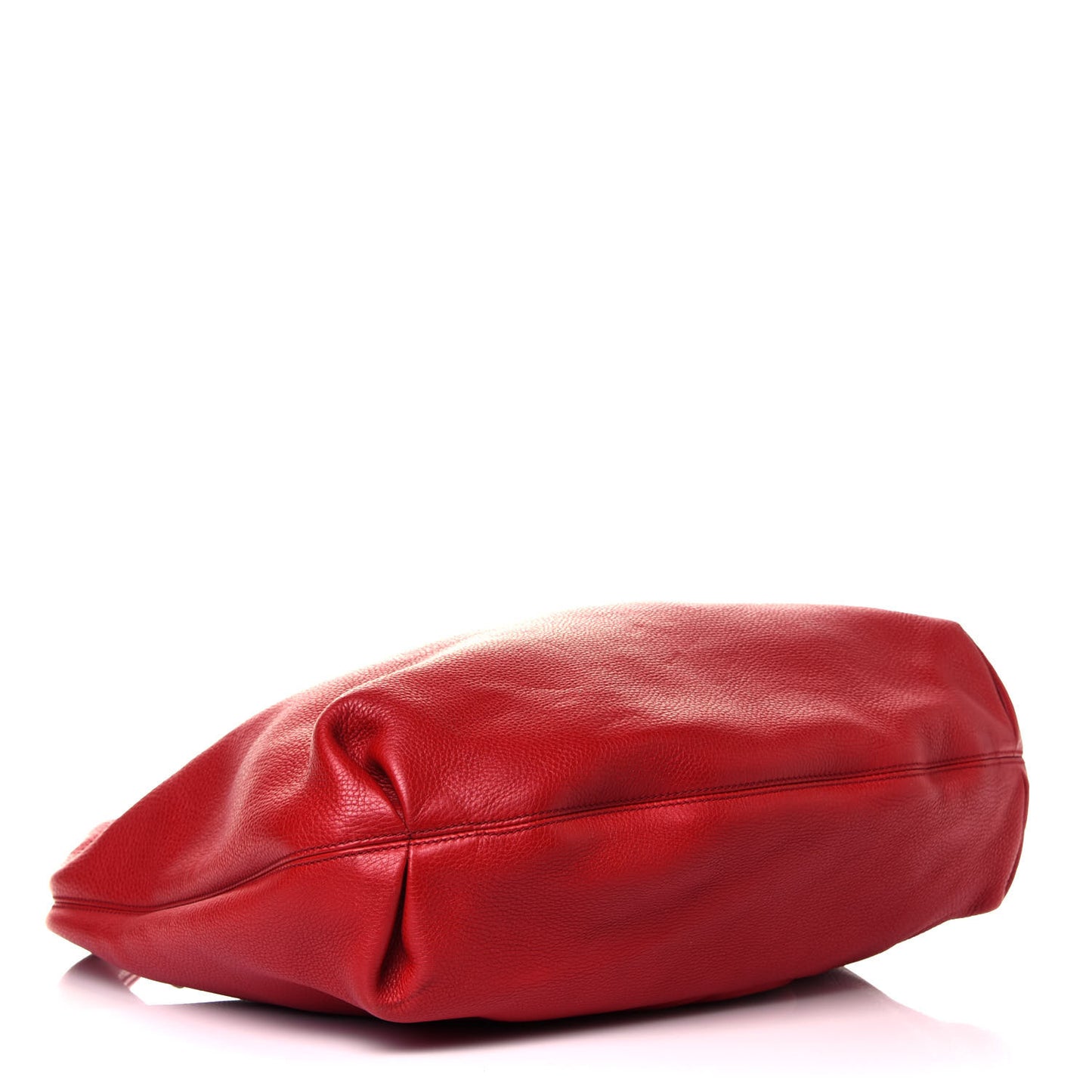 Pebbled Calfskin Large Soho Hobo Red