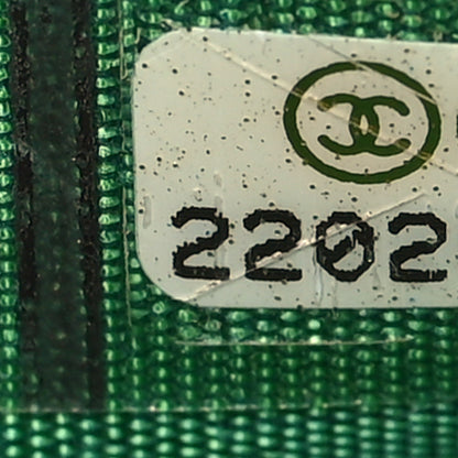 Chanel Lambskin Quilted Boy Wallet On Chain WOC Green 8 of 11