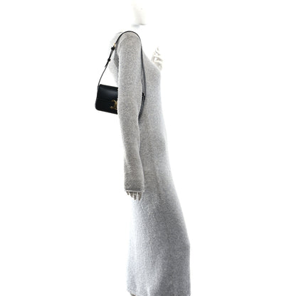 Celine Shiny Calfskin Triomphe Shoulder Bag Black 3 of 9