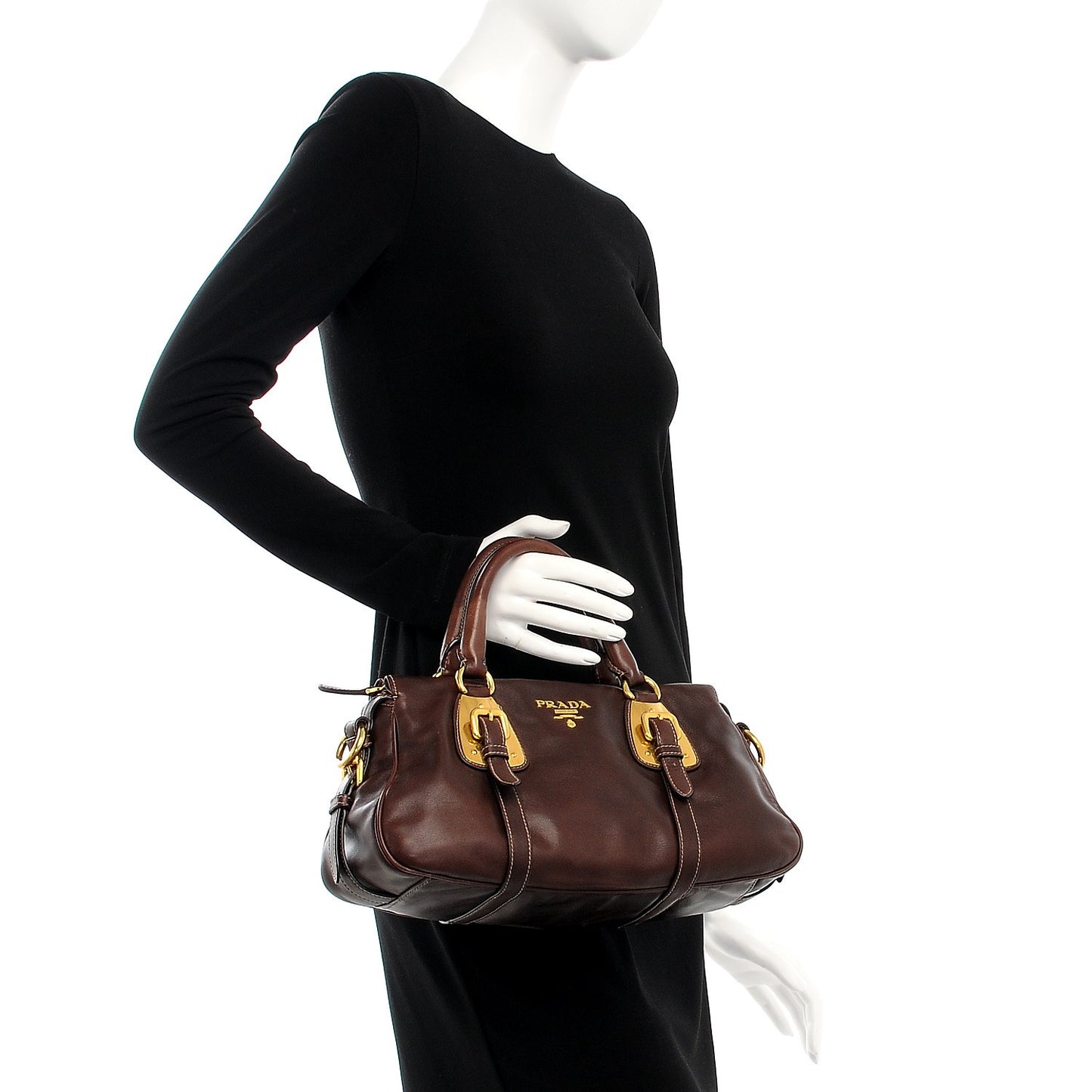 Soft Calf Shopping Satchel Nocciolo