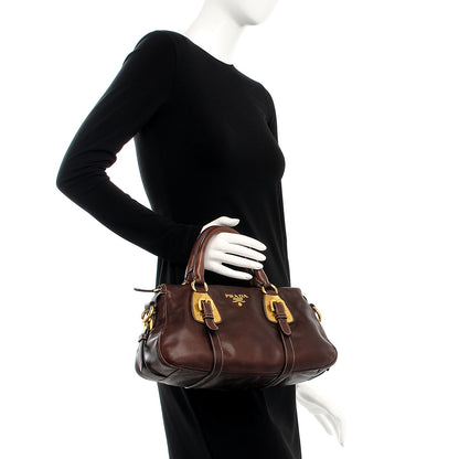 Prada Soft Calf Shopping Satchel Nocciolo 3 of 15