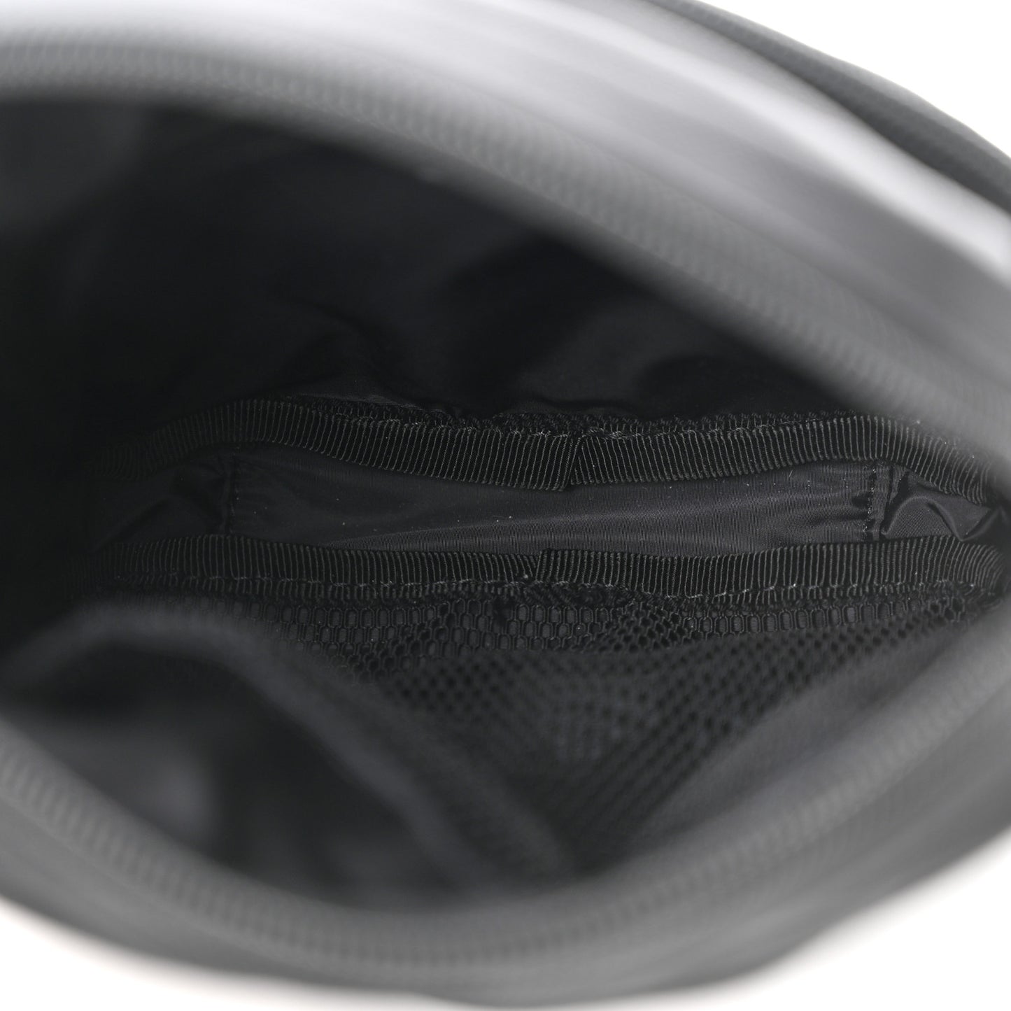 Recycled Nylon Small Sport Messenger Bag Black White