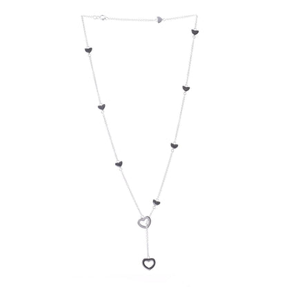 Tiffany Sterling Silver Heart Lariat Necklace 3 of 5