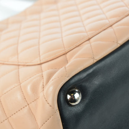 Chanel Calfskin Quilted Large Cambon Tote Beige Black 11 of 13