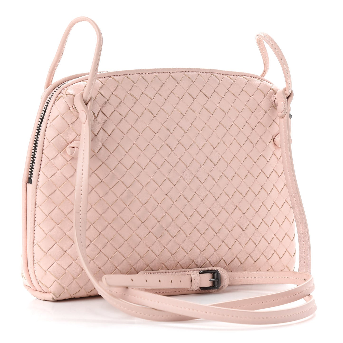 Nappa Intrecciato Nodini Crossbody Messenger Flamingo