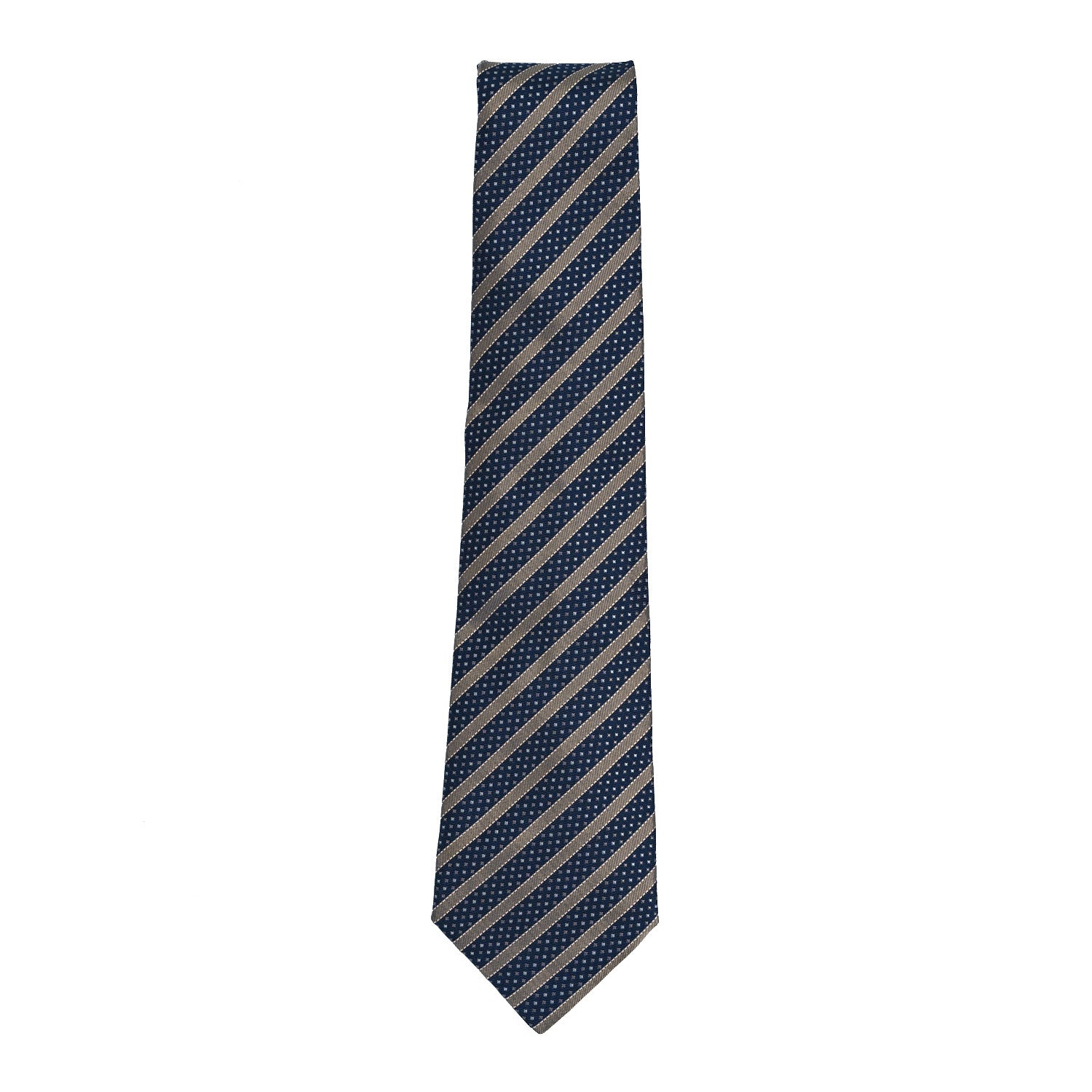 Hermes Silk Printed Mens Neck Tie Marine 2 of 3