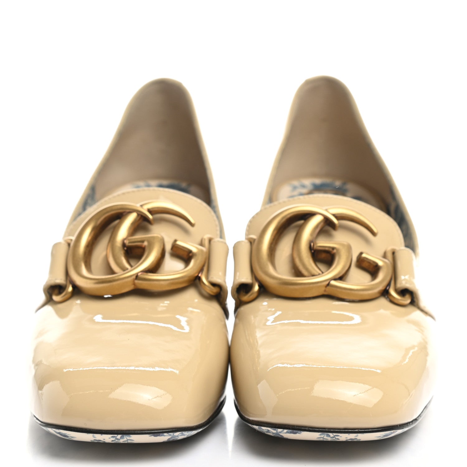 Gucci Vernice GG Victoire 55mm Loafer Pumps 36.5 Sand Storm 2 of 8