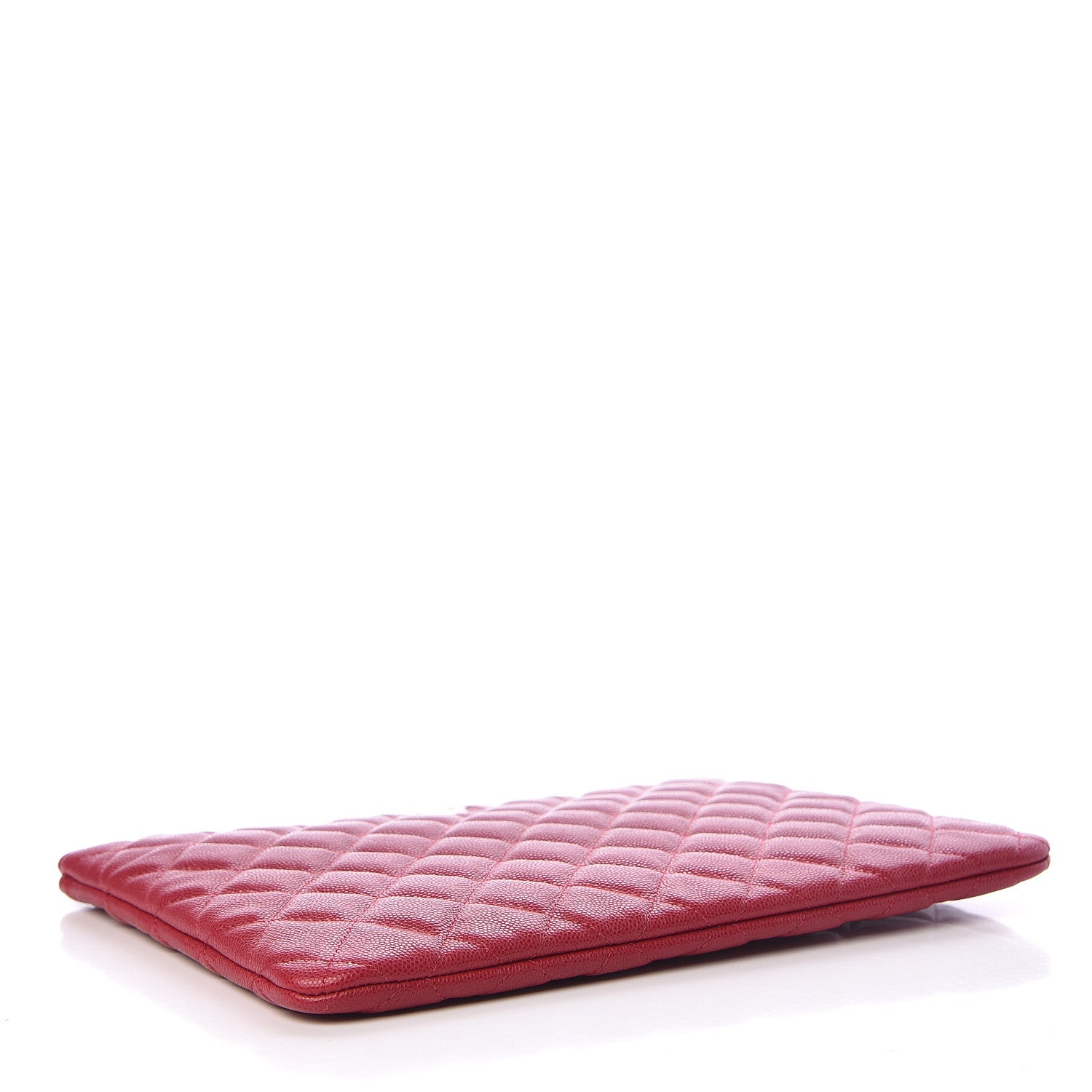 Chanel Caviar Quilted Medium Cosmetic Case Dark Red 4 of 6