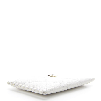 Chanel Caviar Quilted Card Holder White 4 of 11