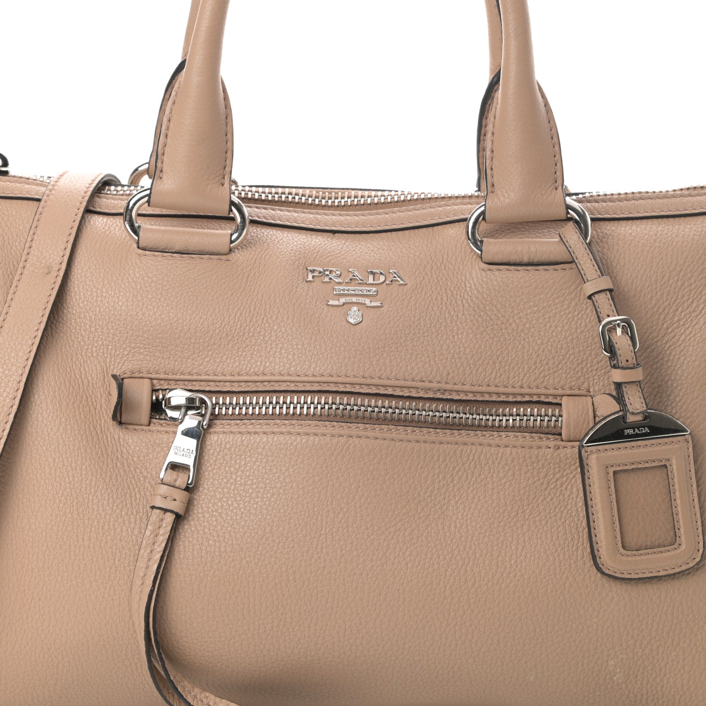 Vitello Daino Shopping Satchel Cammeo