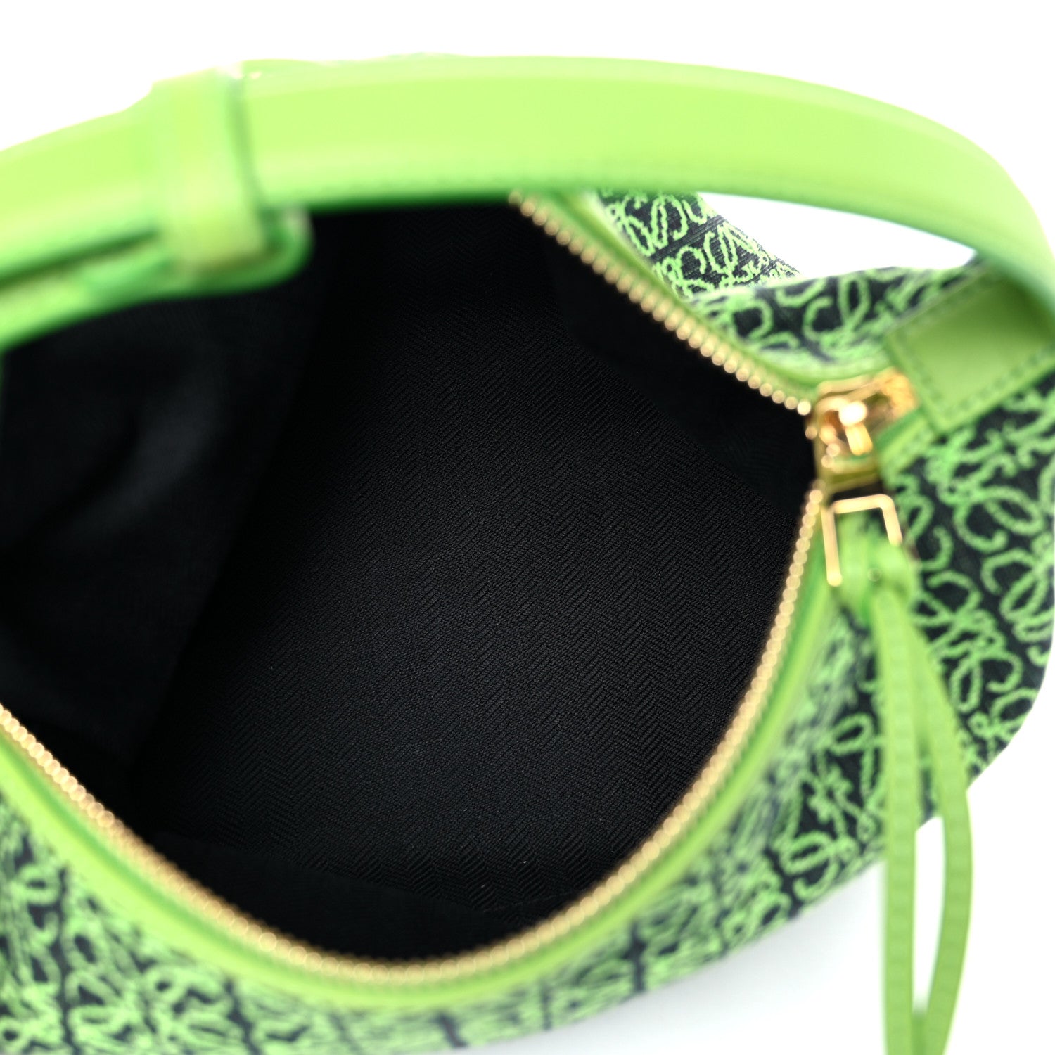 Loewe Jacquard Anagram Calfskin Small Cubi Bag Apple Green 5 of 11