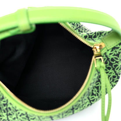 Loewe Jacquard Anagram Calfskin Small Cubi Bag Apple Green 5 of 11