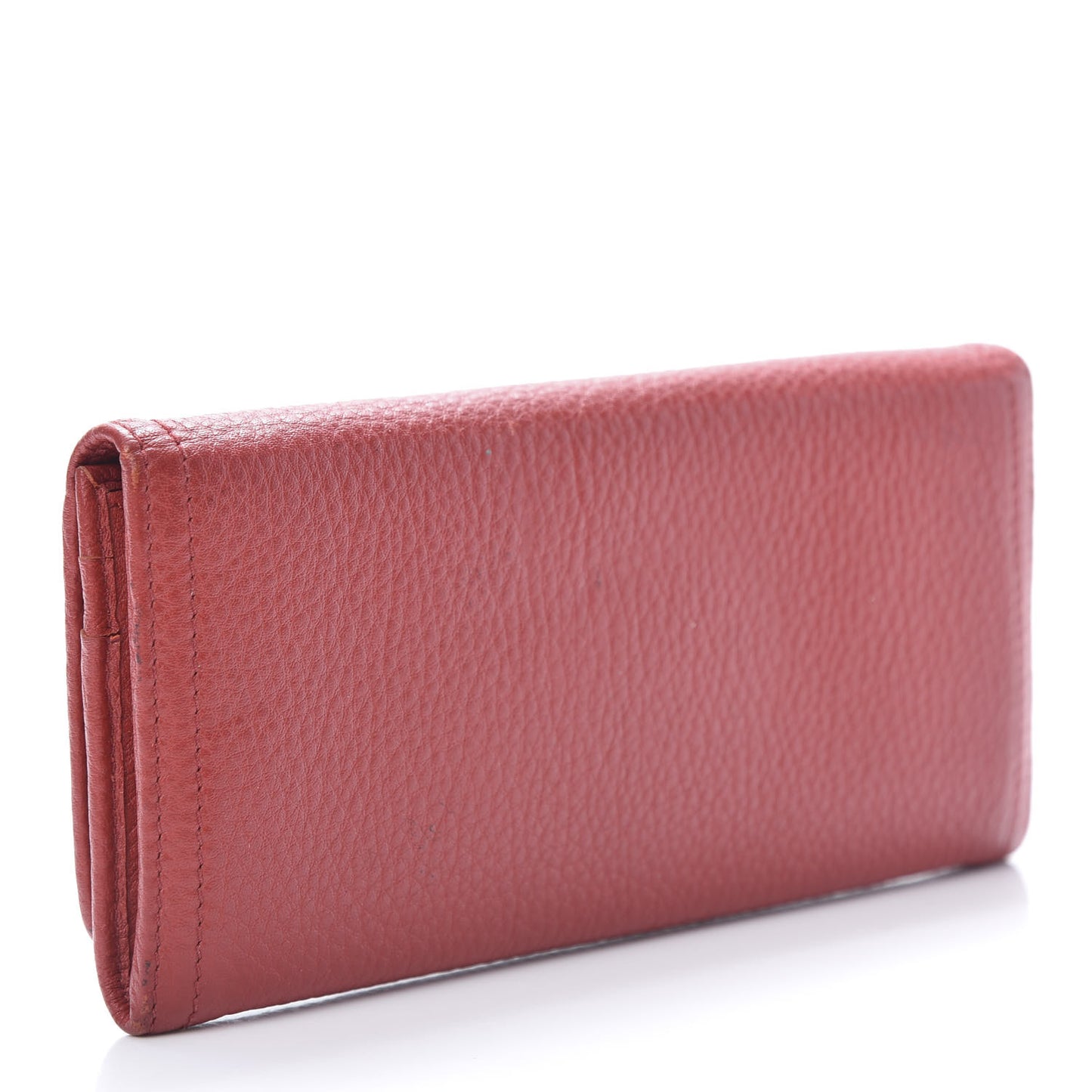 Vitello Daino Continental Flap Wallet Fuoco