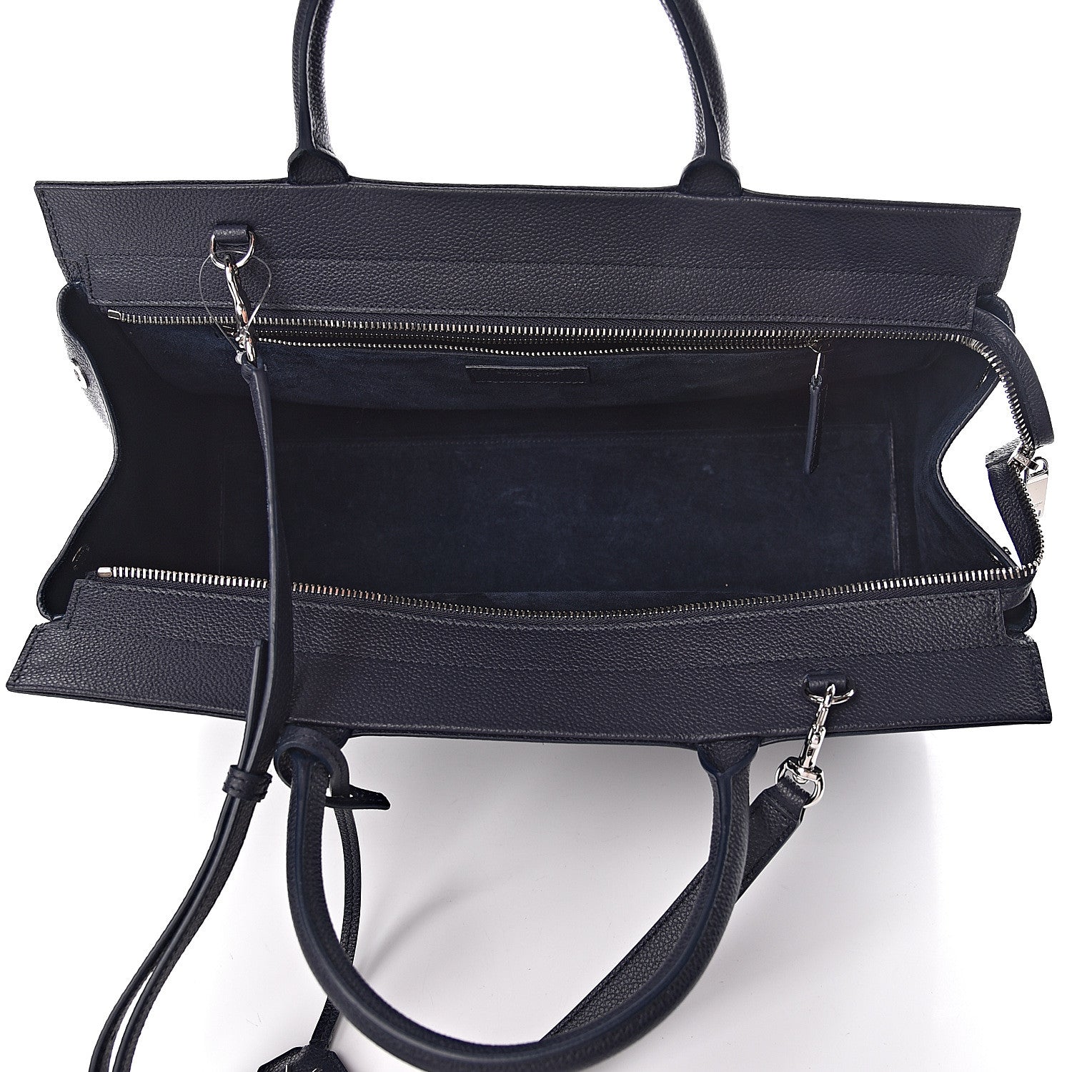 Saint Laurent Calfskin Medium Rive Gauche Cabas Navy Blue 5 of 9