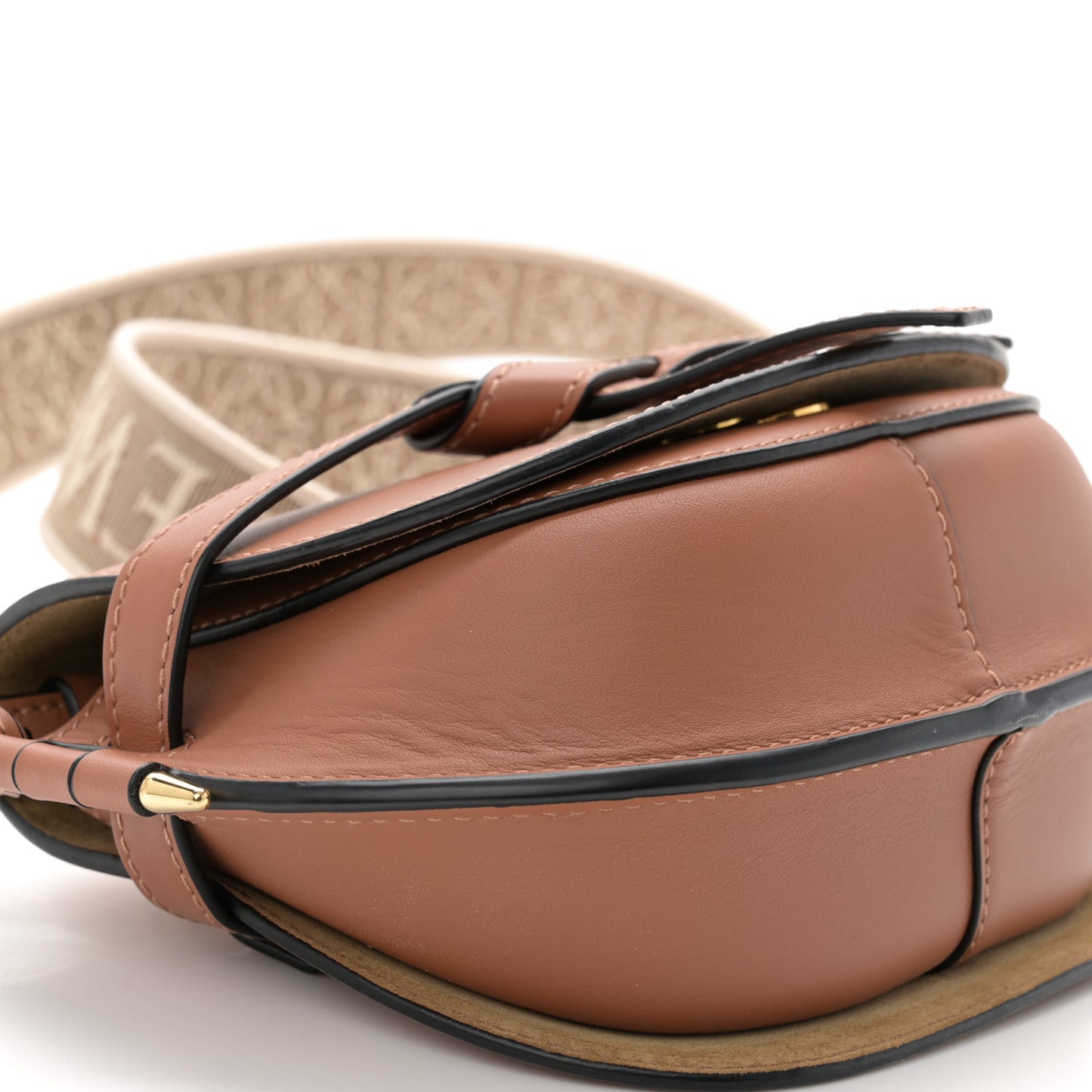 Calfskin Jacquard Mini Gate Dual Bag Tan