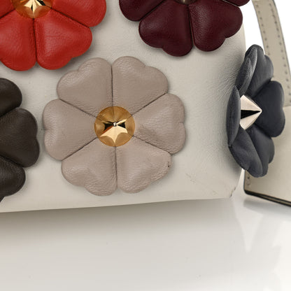 Fendi Vitello Century Nappa Flowerland Studded Mini By The Way Boston Bag White Ice Multicolor 14 of 16