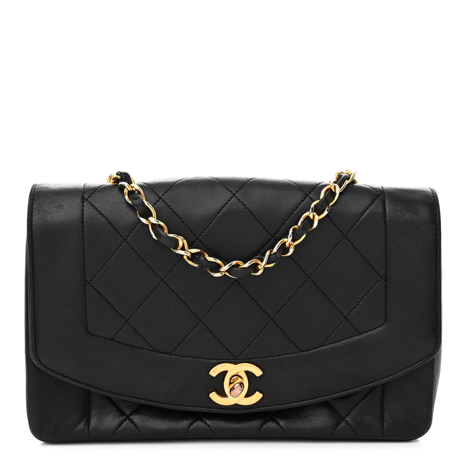 Chanel Lambskin Quilted Small Single Flap Black 1 of 12