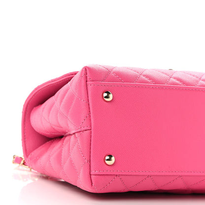 Chanel Caviar Quilted Small Coco Handle Flap Pink 8 of 9
