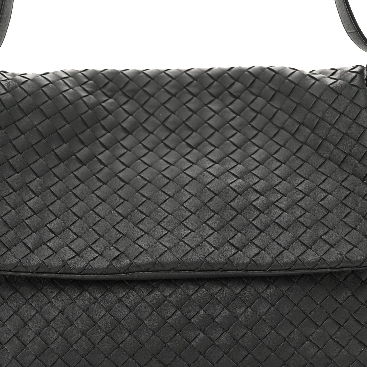 Bottega Veneta Nappa Intrecciato Flap Shoulder Bag Ebano 7 of 9
