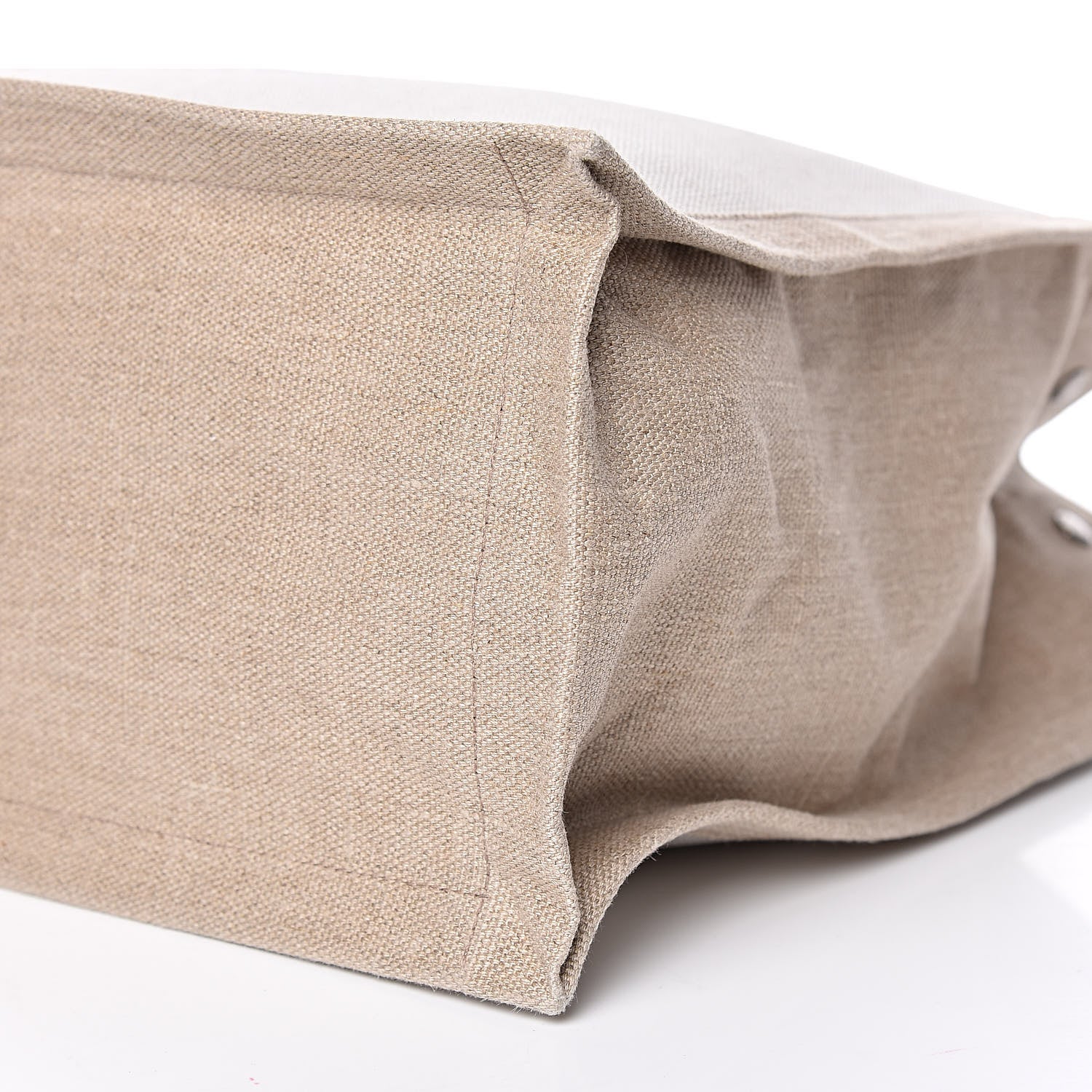 Saint Laurent Linen Calfskin Rive Gauche Tote Optic White 8 of 8