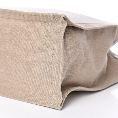 Saint Laurent Linen Calfskin Rive Gauche Tote Optic White 8 of 8