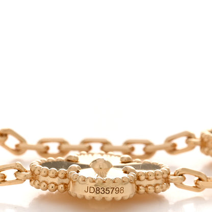 Van Cleef & Arpels 18K Yellow Gold 5 Motifs Guilloche Vintage Alhambra Bracelet 4 of 5