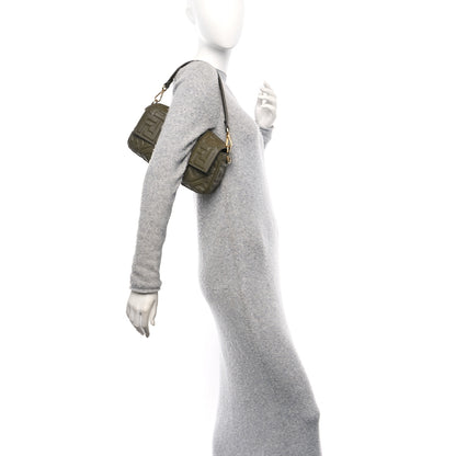 Fendi Nappa FF 1974 Embossed Baguette Avocado 2 of 11
