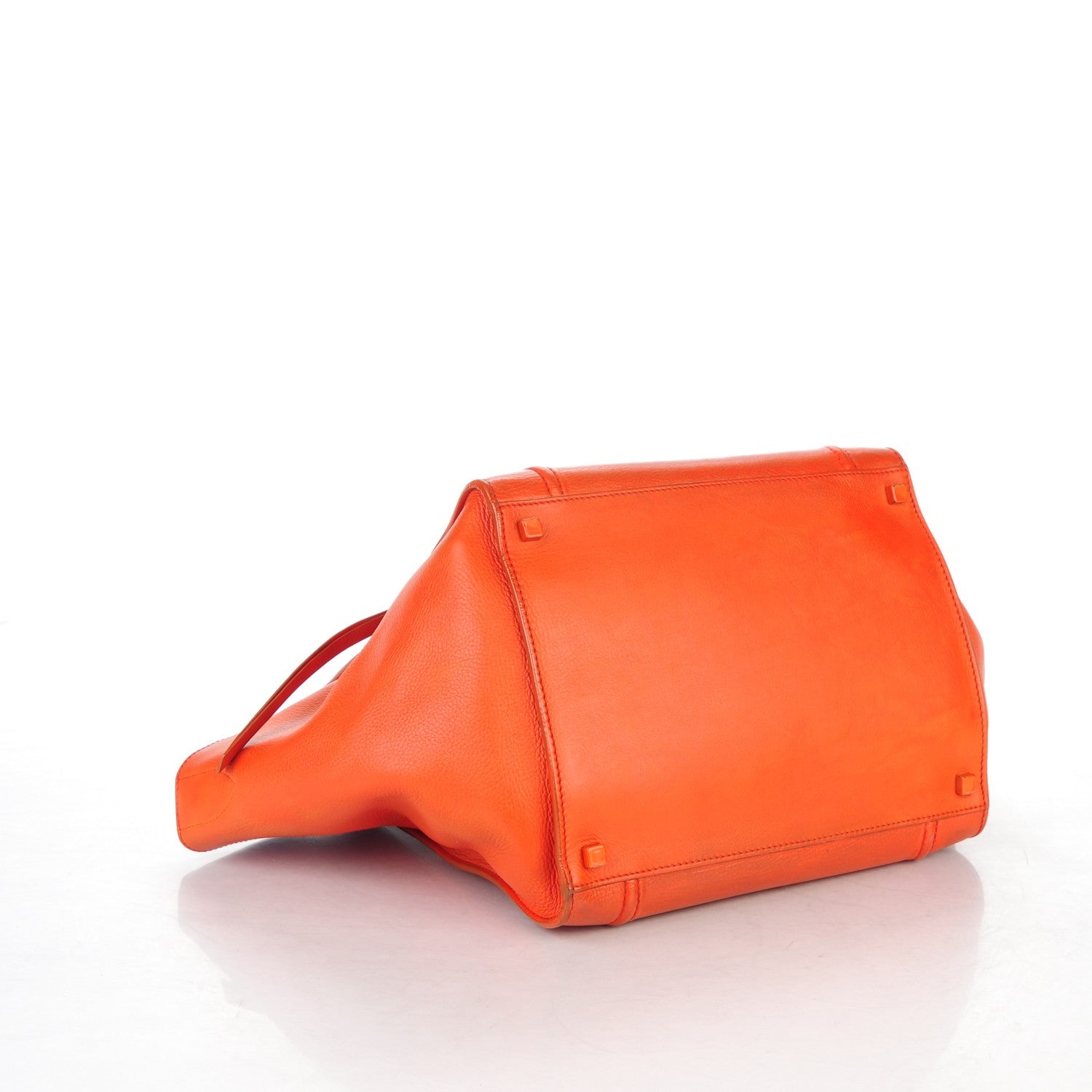 Celine Supple Calfskin Medium Phantom Luggage Orange 4 of 17