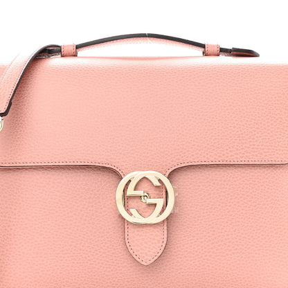 Gucci Dollar Calfskin Medium Interlocking G Top Handle Shoulder Bag Soft Pink 8 of 10