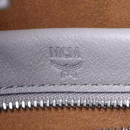MCM Calfskin Ottomar Monogram Sarah Convertible Hobo Dove 6 of 9