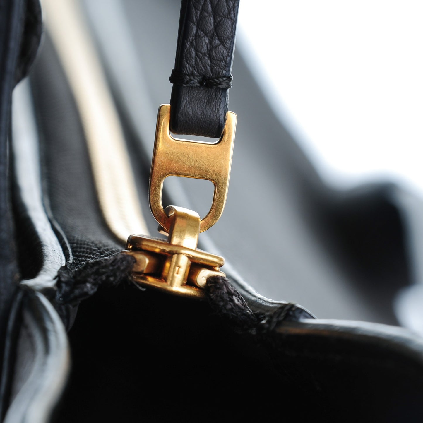 Baby Grained Calfskin Small Belt Bag Dark Taupe