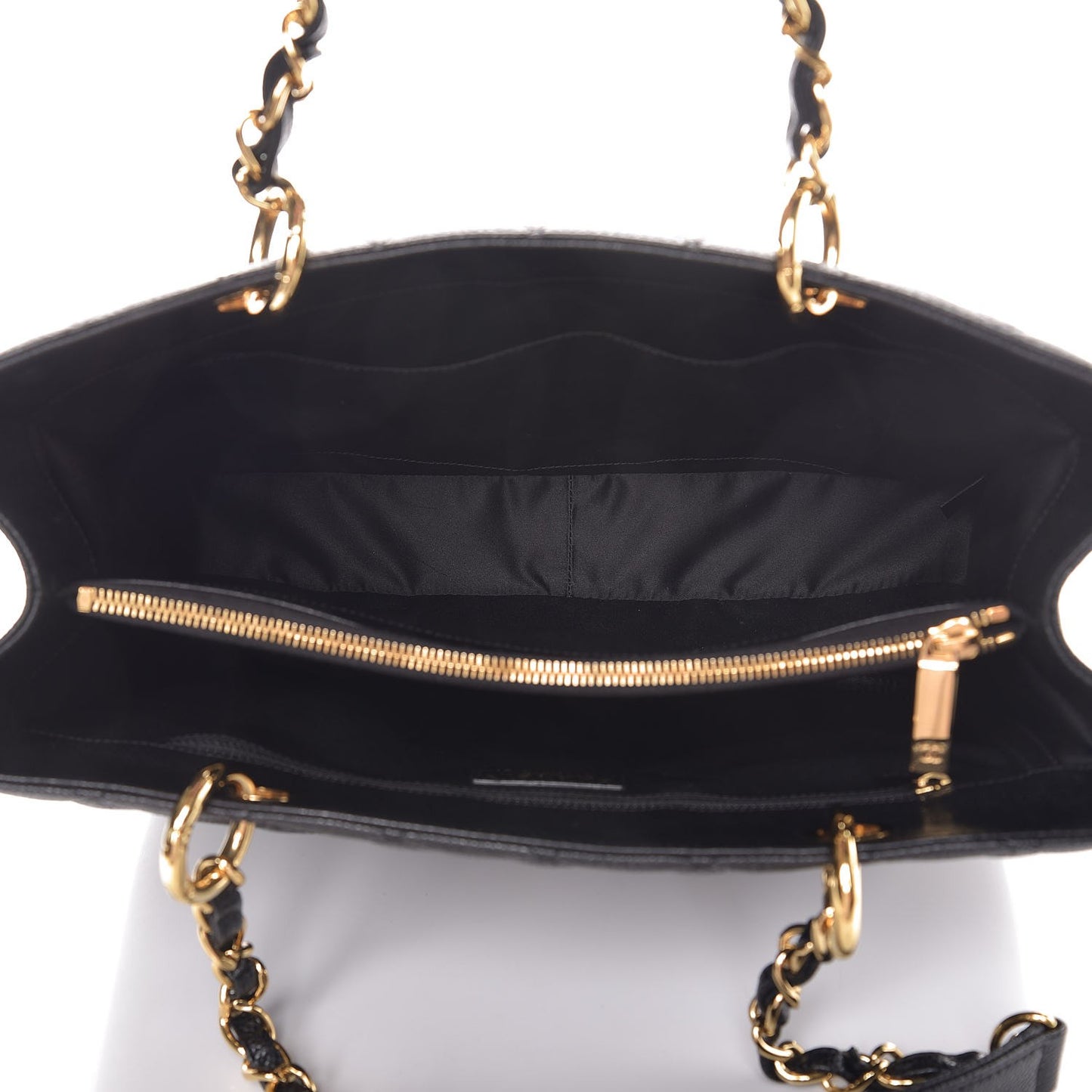 Caviar Quilted Grand Shopping Tote GST Black