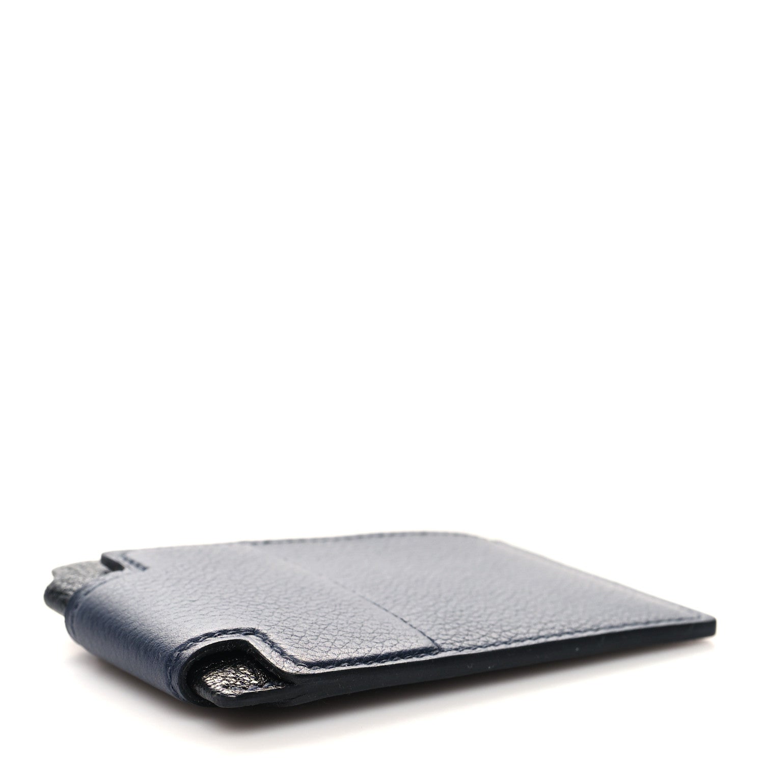 Hermes Allegretto Chevre Mysore H Sport 3CC Card Holder Case Bleu Nuit Black 4 of 7