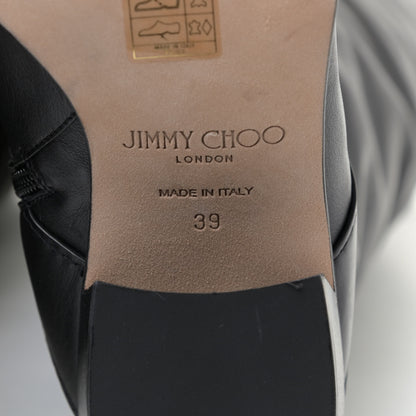 Jimmy Choo Calfskin Beca Knee High Boots 39 Black 10 of 10