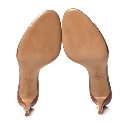 Valentino Garavani PVC Calfskin VLogo 80mm Mules 40 Brown 5 of 8