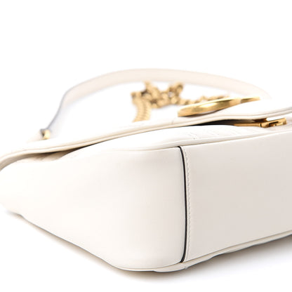 Gucci Calfskin Matelasse Small GG Marmont Shoulder Bag White 8 of 10