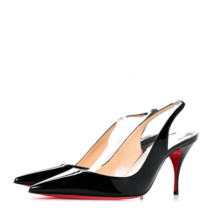 Christian Louboutin Patent Clare Sling 80 Pumps 40 Black 3 of 8