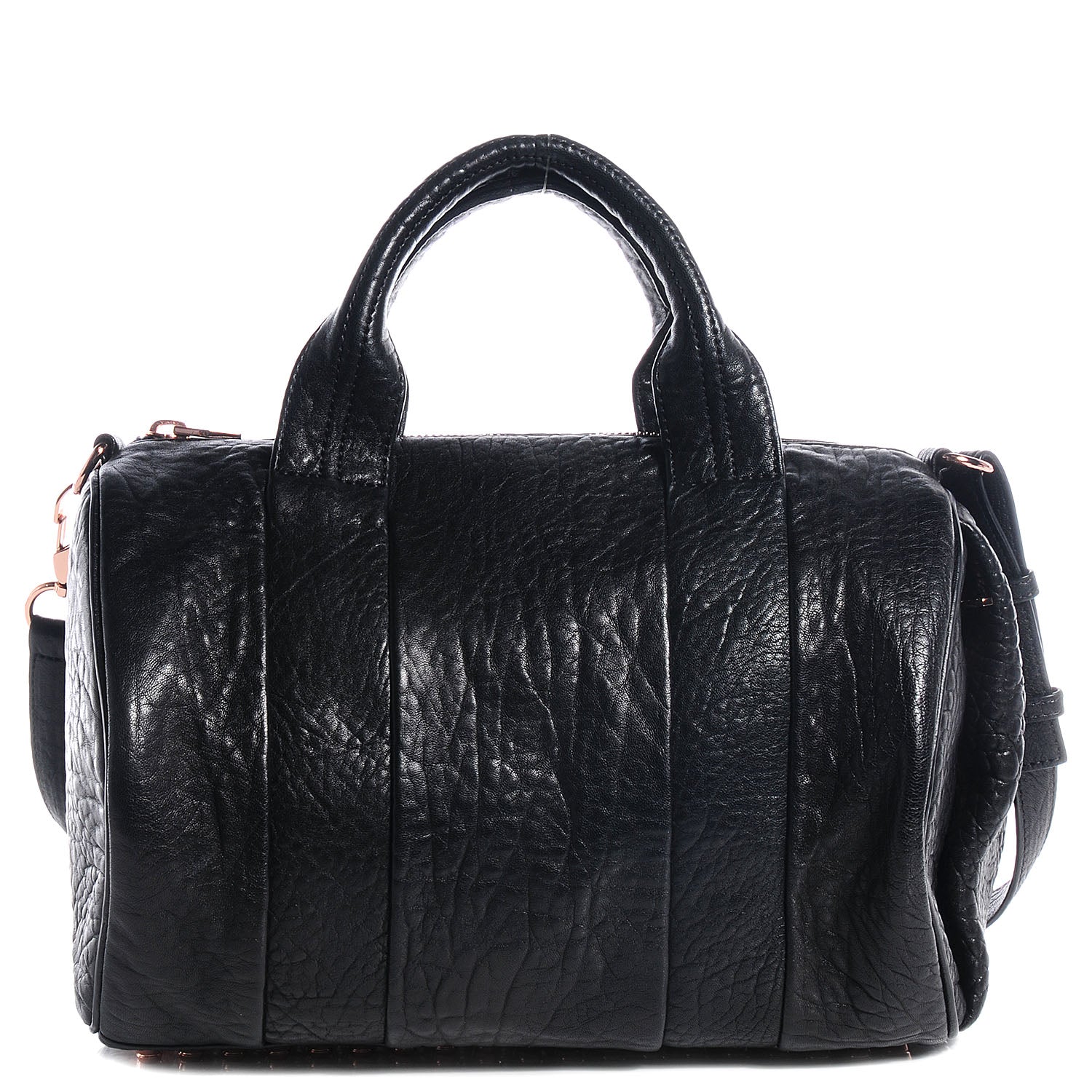 Alexander Wang Pebbled Lambskin Rocco Black with Rose Gold Hardware 1 of 7